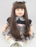 Doll Toys Four Teeth Girl Gift Long Hair Soft Silicone