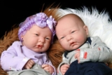 Realistic Reborn cute babies twins boy and girl